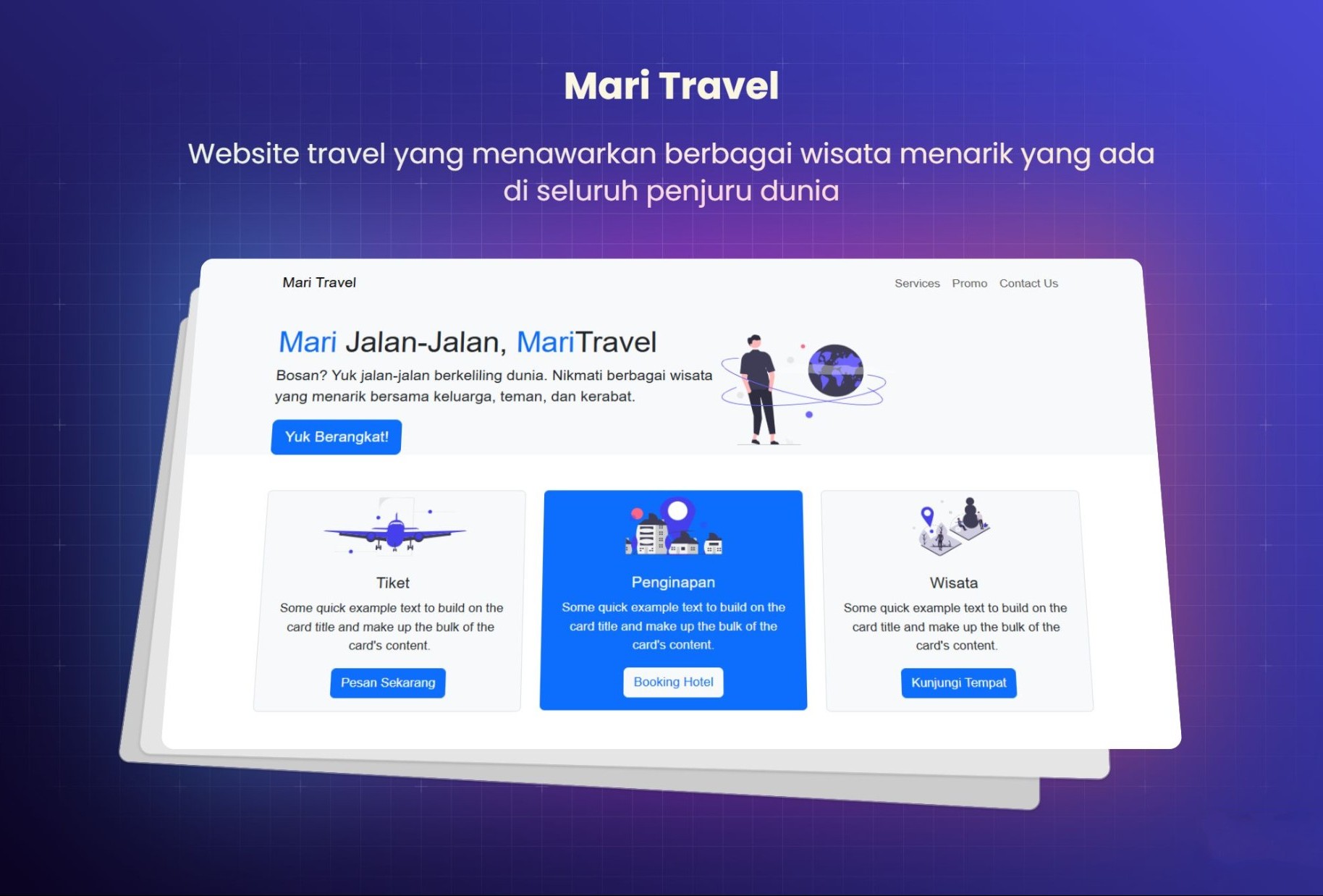 Website travel dan tempat wisata